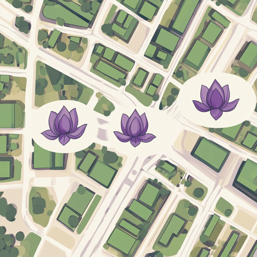 Карта розташування студій dulbrakith